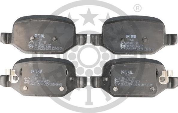 Optimal 12640 - Bremžu uzliku kompl., Disku bremzes www.autospares.lv