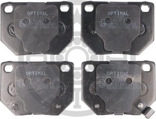 Optimal 12647 - Bremžu uzliku kompl., Disku bremzes www.autospares.lv