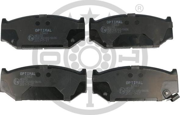 Optimal 12663 - Bremžu uzliku kompl., Disku bremzes www.autospares.lv