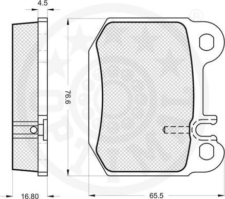 Optimal 12099 - Тормозные колодки, дисковые, комплект www.autospares.lv