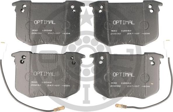 Optimal 12049 - Bremžu uzliku kompl., Disku bremzes autospares.lv