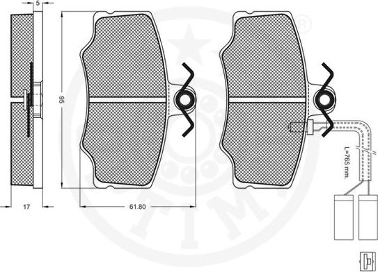 Optimal 12055 - Bremžu uzliku kompl., Disku bremzes www.autospares.lv