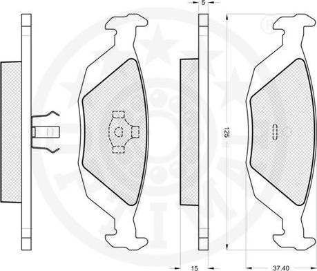 Optimal 12051 - Bremžu uzliku kompl., Disku bremzes www.autospares.lv