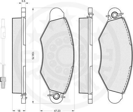 Optimal 120661 - Bremžu uzliku kompl., Disku bremzes www.autospares.lv