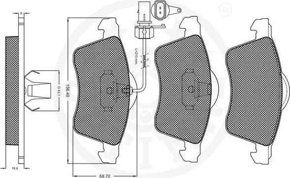 Optimal 12015 - Bremžu uzliku kompl., Disku bremzes www.autospares.lv