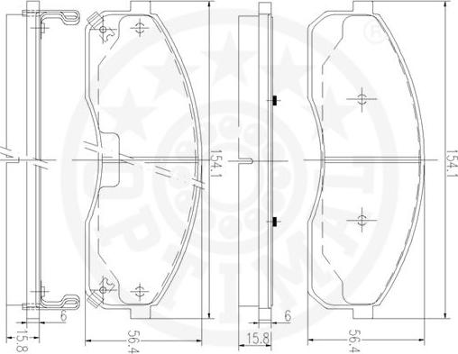 Optimal 12024 - Bremžu uzliku kompl., Disku bremzes www.autospares.lv