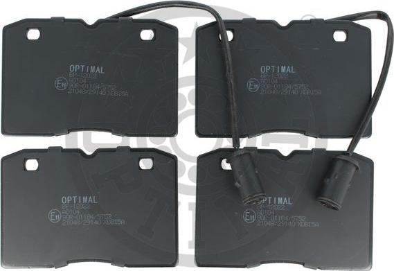 Optimal 12022 - Bremžu uzliku kompl., Disku bremzes www.autospares.lv