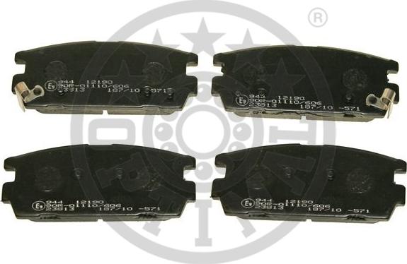 Optimal 12190 - Тормозные колодки, дисковые, комплект www.autospares.lv