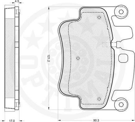 Optimal 12198 - Bremžu uzliku kompl., Disku bremzes www.autospares.lv