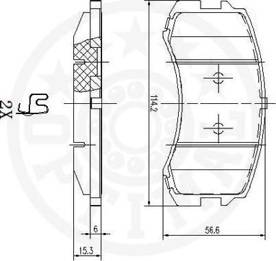 Optimal 12193 - Bremžu uzliku kompl., Disku bremzes www.autospares.lv