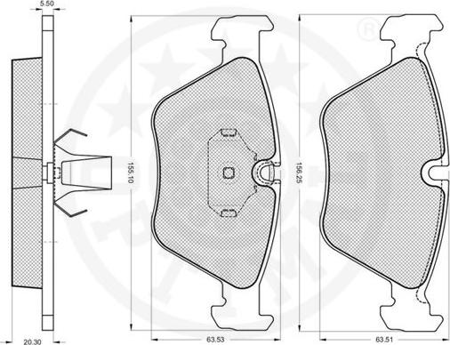 Optimal 12141 - Bremžu uzliku kompl., Disku bremzes autospares.lv