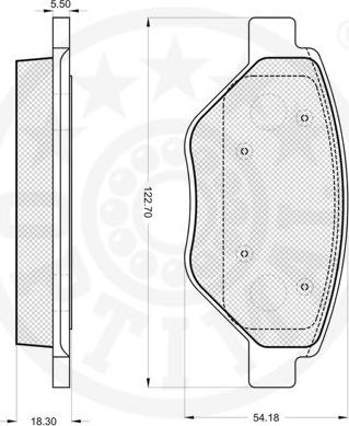 Optimal 12159 - Bremžu uzliku kompl., Disku bremzes www.autospares.lv