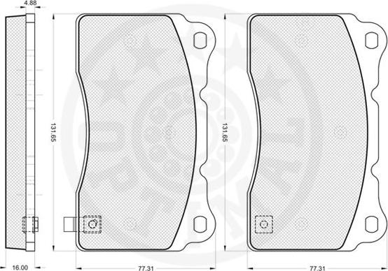 Optimal 12169 - Bremžu uzliku kompl., Disku bremzes www.autospares.lv