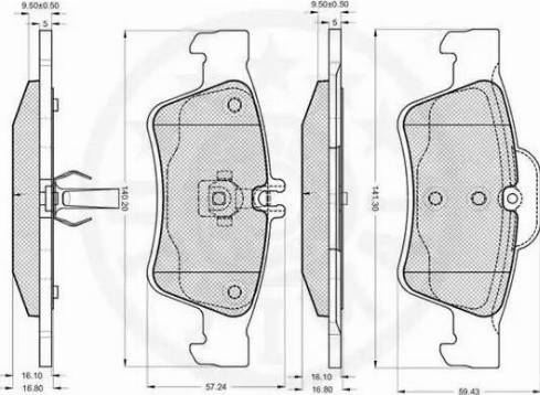 Optimal 12162 - Bremžu uzliku kompl., Disku bremzes autospares.lv