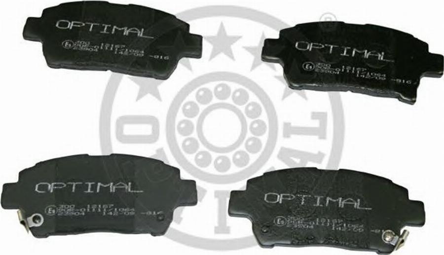 Optimal 12167 - Тормозные колодки, дисковые, комплект www.autospares.lv