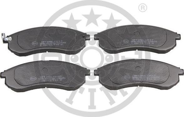 Optimal 12117 - Brake Pad Set, disc brake www.autospares.lv