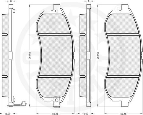 Optimal 12117 - Bremžu uzliku kompl., Disku bremzes autospares.lv