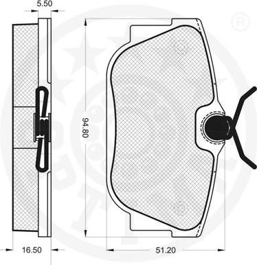 Optimal 12188 - Bremžu uzliku kompl., Disku bremzes www.autospares.lv