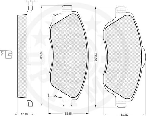 Optimal 12126 - Bremžu uzliku kompl., Disku bremzes www.autospares.lv