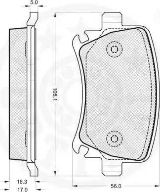 Optimal 12179 - Тормозные колодки, дисковые, комплект www.autospares.lv