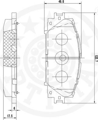 Optimal 12360 - Bremžu uzliku kompl., Disku bremzes www.autospares.lv