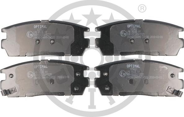 Optimal 12363 - Тормозные колодки, дисковые, комплект www.autospares.lv