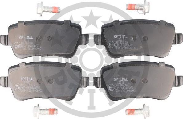 Optimal 12313 - Тормозные колодки, дисковые, комплект www.autospares.lv