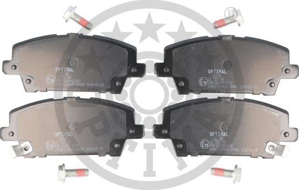 Optimal 12386 - Brake Pad Set, disc brake www.autospares.lv