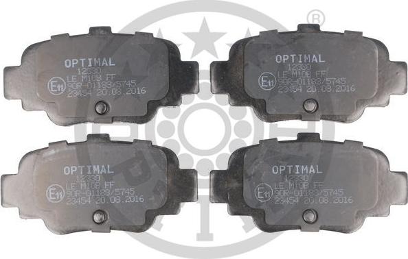 Optimal BP-12330 - Bremžu uzliku kompl., Disku bremzes www.autospares.lv