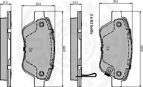 Optimal 12324 - Bremžu uzliku kompl., Disku bremzes www.autospares.lv