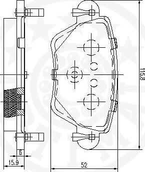 Optimal 12249 - Bremžu uzliku kompl., Disku bremzes www.autospares.lv