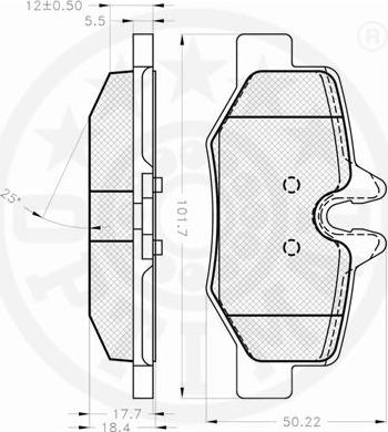 Optimal 12243 - Bremžu uzliku kompl., Disku bremzes www.autospares.lv