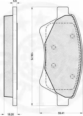 Optimal 12269 - Bremžu uzliku kompl., Disku bremzes www.autospares.lv