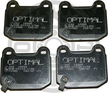 Optimal 12265 - Brake Pad Set, disc brake www.autospares.lv