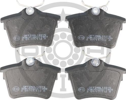 Optimal 12215 - Brake Pad Set, disc brake www.autospares.lv