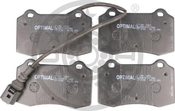 Optimal 12212 - Bremžu uzliku kompl., Disku bremzes www.autospares.lv