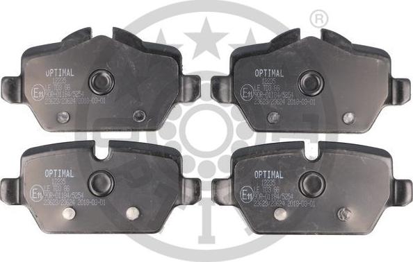 Optimal 12235 - Brake Pad Set, disc brake www.autospares.lv