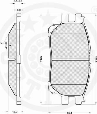 Optimal 12238 - Bremžu uzliku kompl., Disku bremzes www.autospares.lv