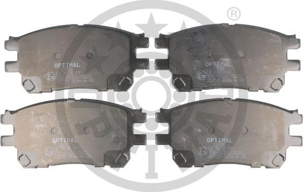 Optimal 12238 - Brake Pad Set, disc brake www.autospares.lv