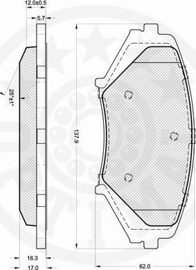 Optimal 12237 - Bremžu uzliku kompl., Disku bremzes www.autospares.lv