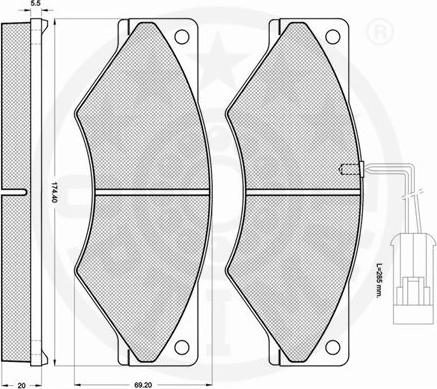 Optimal 12221 - Brake Pad Set, disc brake www.autospares.lv