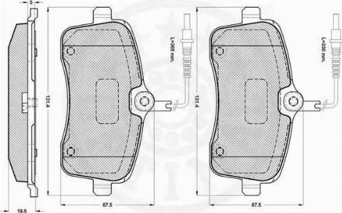 Optimal 12274 - Bremžu uzliku kompl., Disku bremzes www.autospares.lv