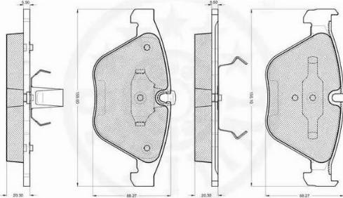 Optimal 85700 - Bremžu uzliku kompl., Disku bremzes autospares.lv