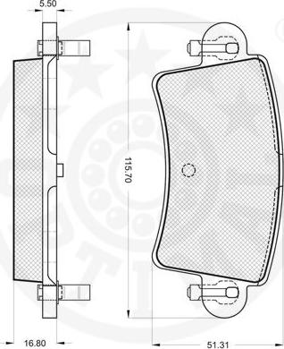 Optimal 83300 - Bremžu uzliku kompl., Disku bremzes www.autospares.lv