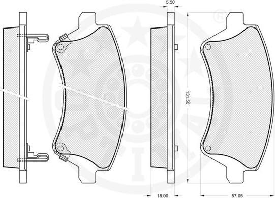 Optimal 82212 - Bremžu uzliku kompl., Disku bremzes www.autospares.lv