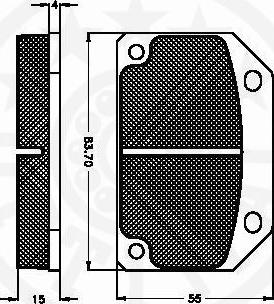 Optimal 3503 - Тормозные колодки, дисковые, комплект www.autospares.lv