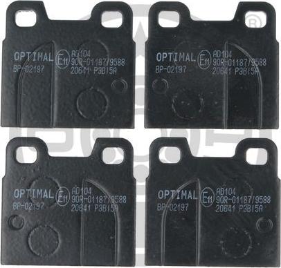 Optimal 2197 - Тормозные колодки, дисковые, комплект www.autospares.lv