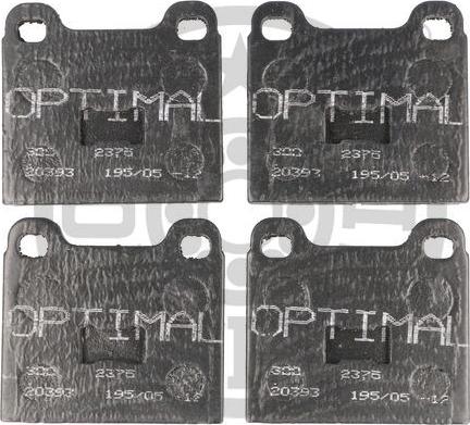 Optimal 2375 - Тормозные колодки, дисковые, комплект www.autospares.lv