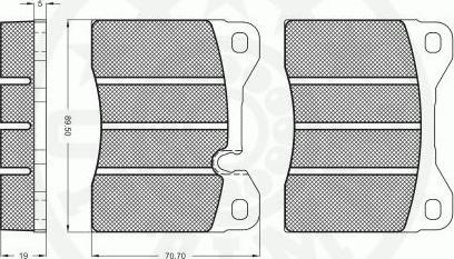 Optimal 2370/15 - Bremžu uzliku kompl., Disku bremzes www.autospares.lv