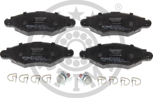 Optimal BP-64320 - Тормозные колодки, дисковые, комплект www.autospares.lv